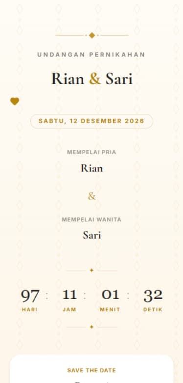 Preview tema Elegan Gold